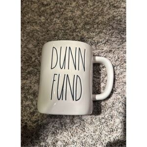 Rae Dunn "Dunn Fund" White Ceramic Mug